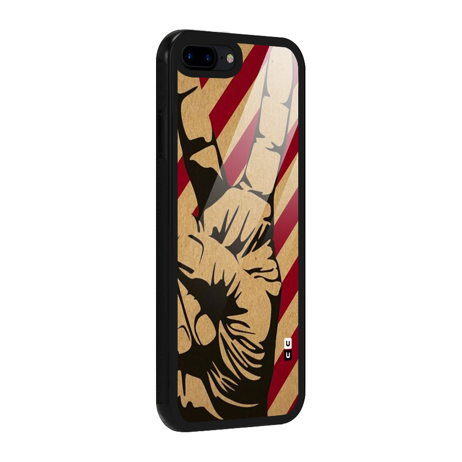 Peace Stripes Glass Back Case for iPhone 8 Plus