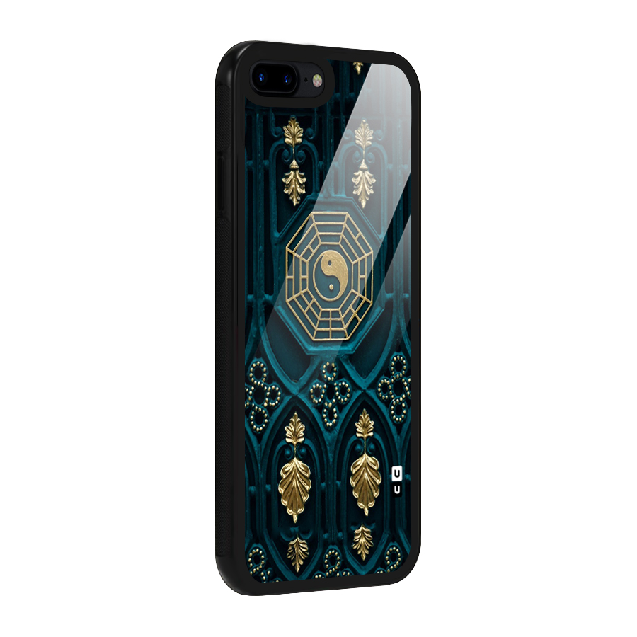 Peace Web Design Glass Back Case for iPhone 8 Plus