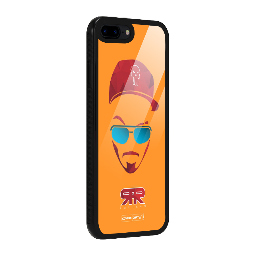 Raftaar Orange Glass Back Case for iPhone 8 Plus