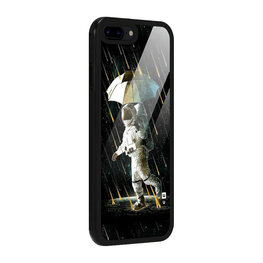 Rain Spaceman Glass Back Case for iPhone 8 Plus