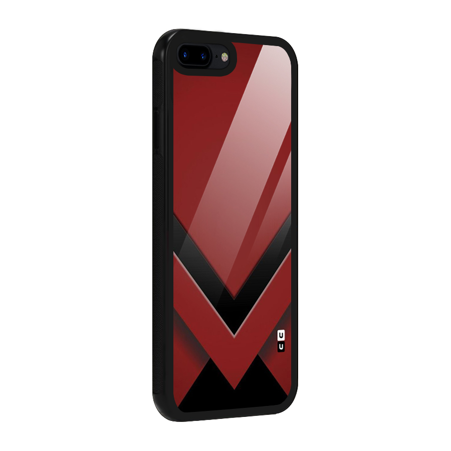 Red Black Fold Glass Back Case for iPhone 8 Plus