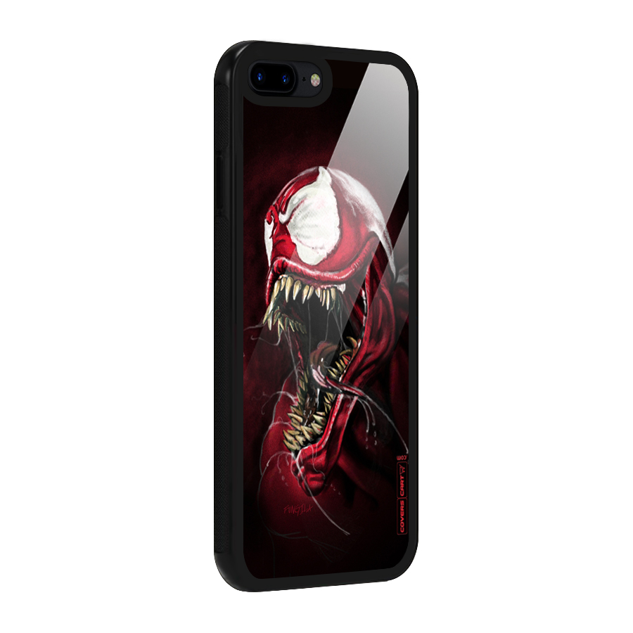 Red Venom Artwork Glass Back Case for iPhone 8 Plus