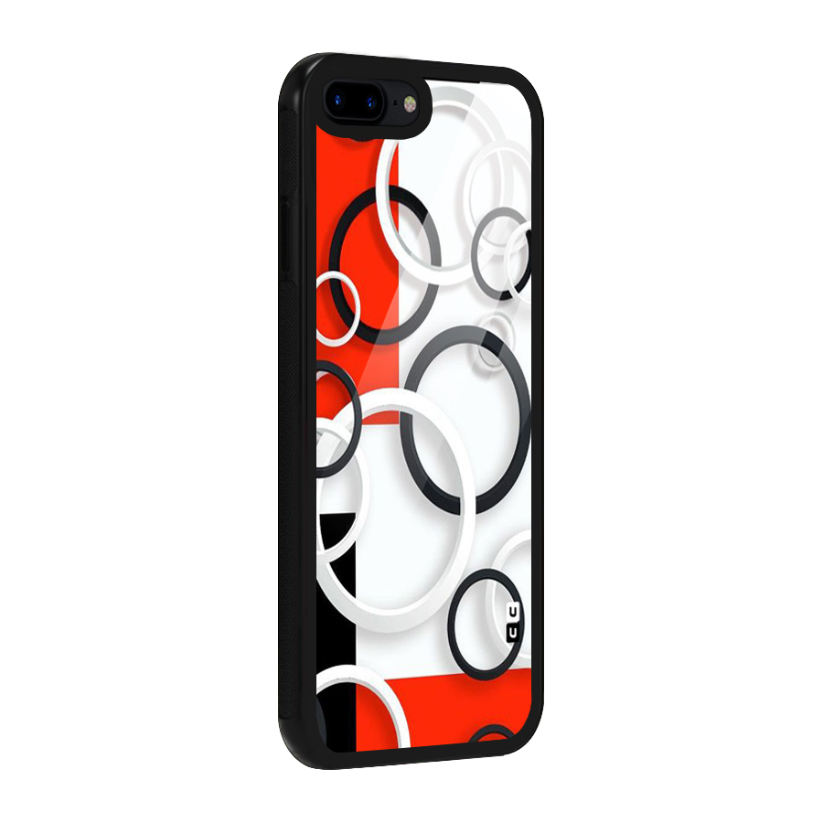 Rings Abstract Glass Back Case for iPhone 8 Plus