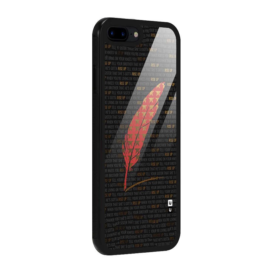 Rise Up Feather Glass Back Case for iPhone 8 Plus