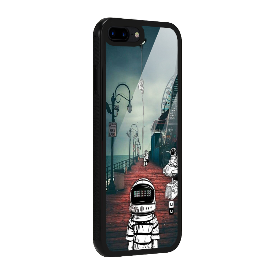 Robotic Design Glass Back Case for iPhone 8 Plus