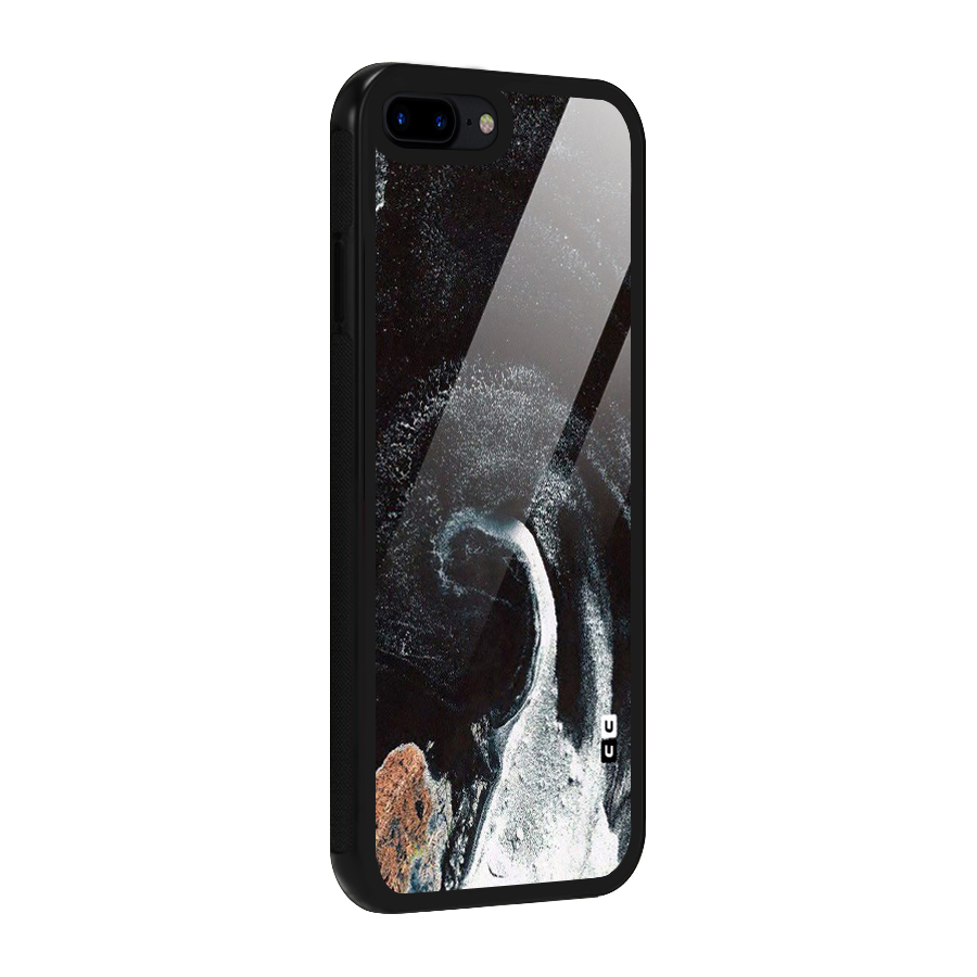Sea Ice Space Art Glass Back Case for iPhone 8 Plus