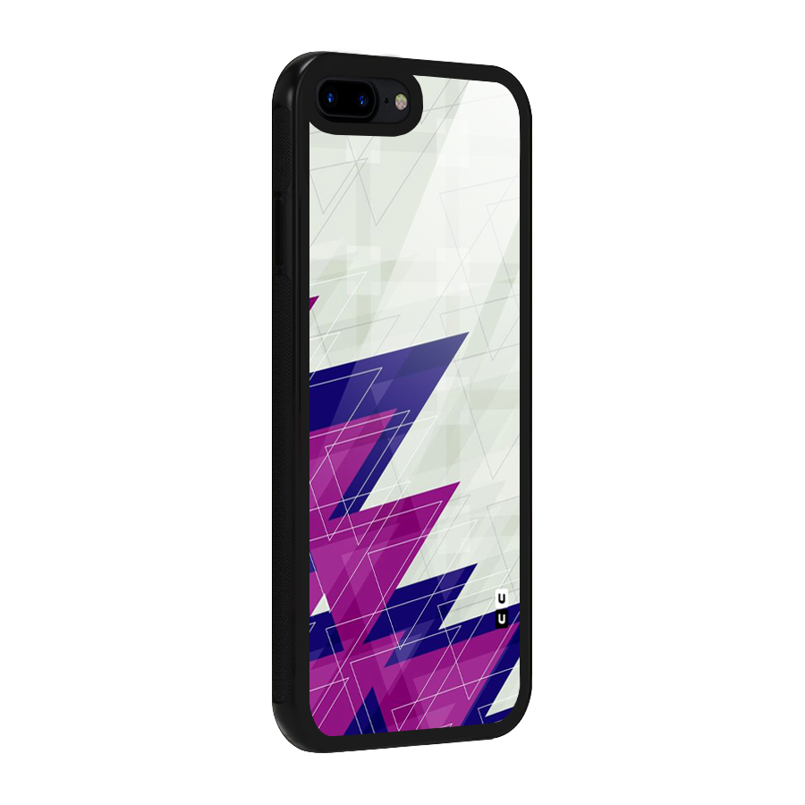 Sharp Abstract Design Glass Back Case for iPhone 8 Plus