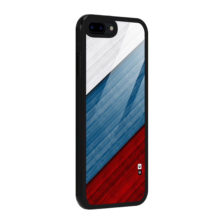 Slant Beautiful Stripe Glass Back Case for iPhone 8 Plus