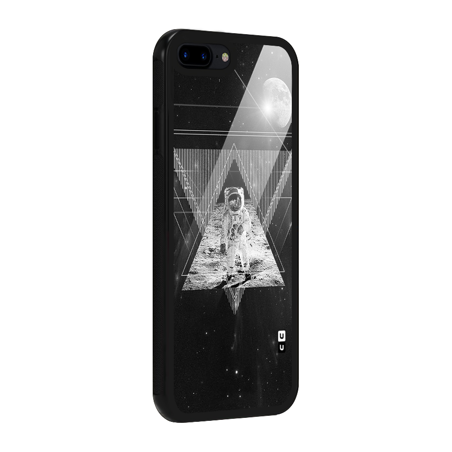 Space Triangle Abstract Glass Back Case for iPhone 8 Plus