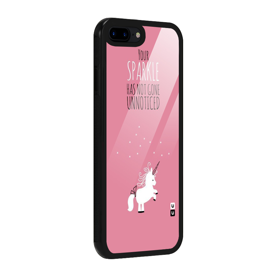 Sparkle Not Unnoticed Glass Back Case for iPhone 8 Plus