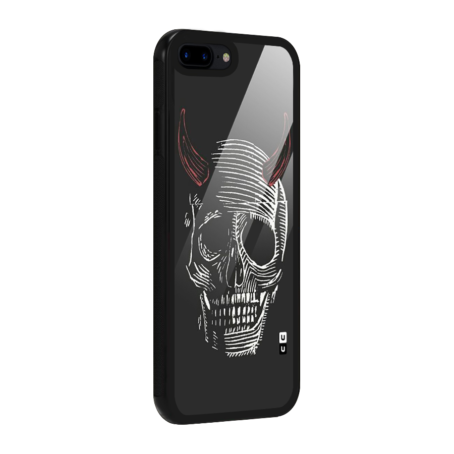 Spooky Face Glass Back Case for iPhone 8 Plus