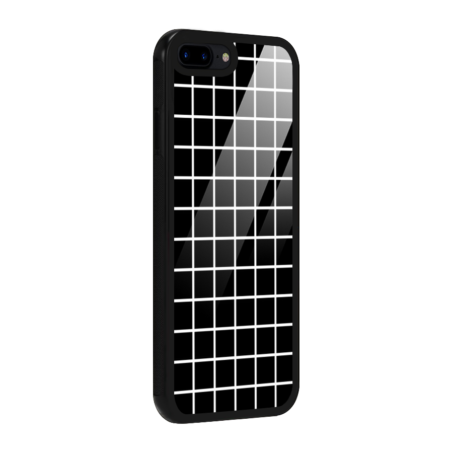 Square Puzzle Glass Back Case for iPhone 8 Plus