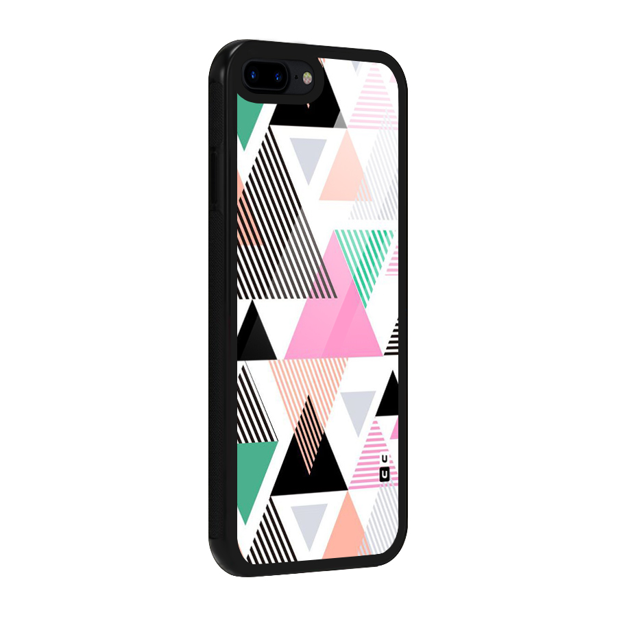 Stripes Abstract Colors Glass Back Case for iPhone 8 Plus
