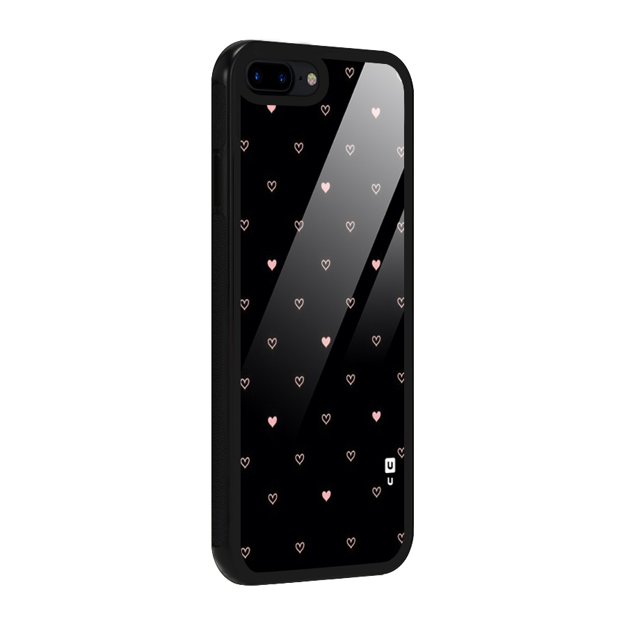 Tiny Little Pink Pattern Glass Back Case for iPhone 8 Plus