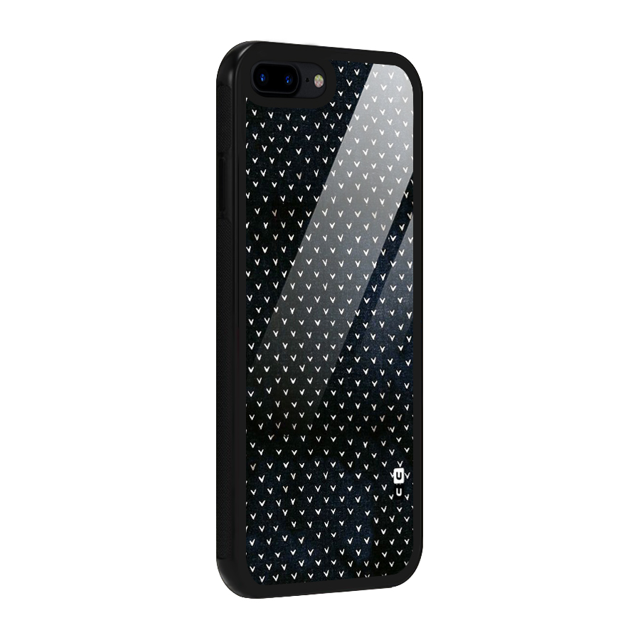 Tiny White Hearts Glass Back Case for iPhone 8 Plus