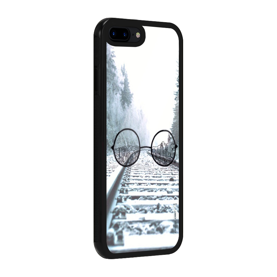 Tracks And Specs Glass Back Case for iPhone 8 Plus