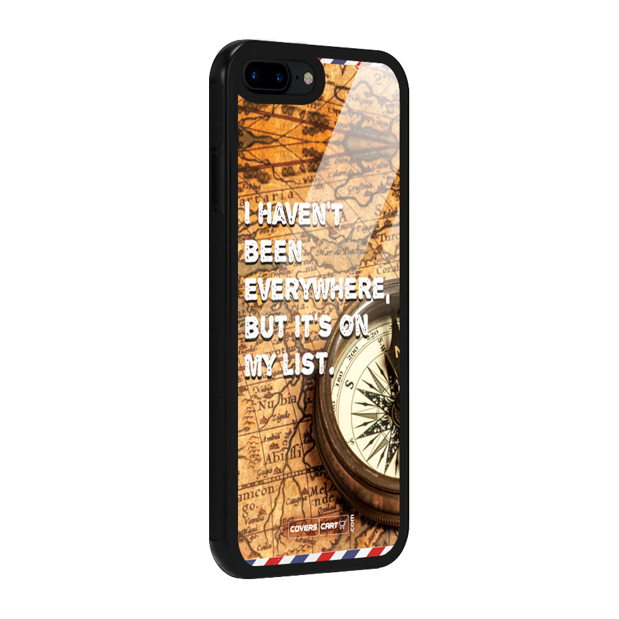 Travel Map Glass Back Case for iPhone 8 Plus