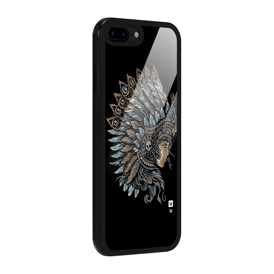 Tribal Design Glass Back Case for iPhone 8 Plus