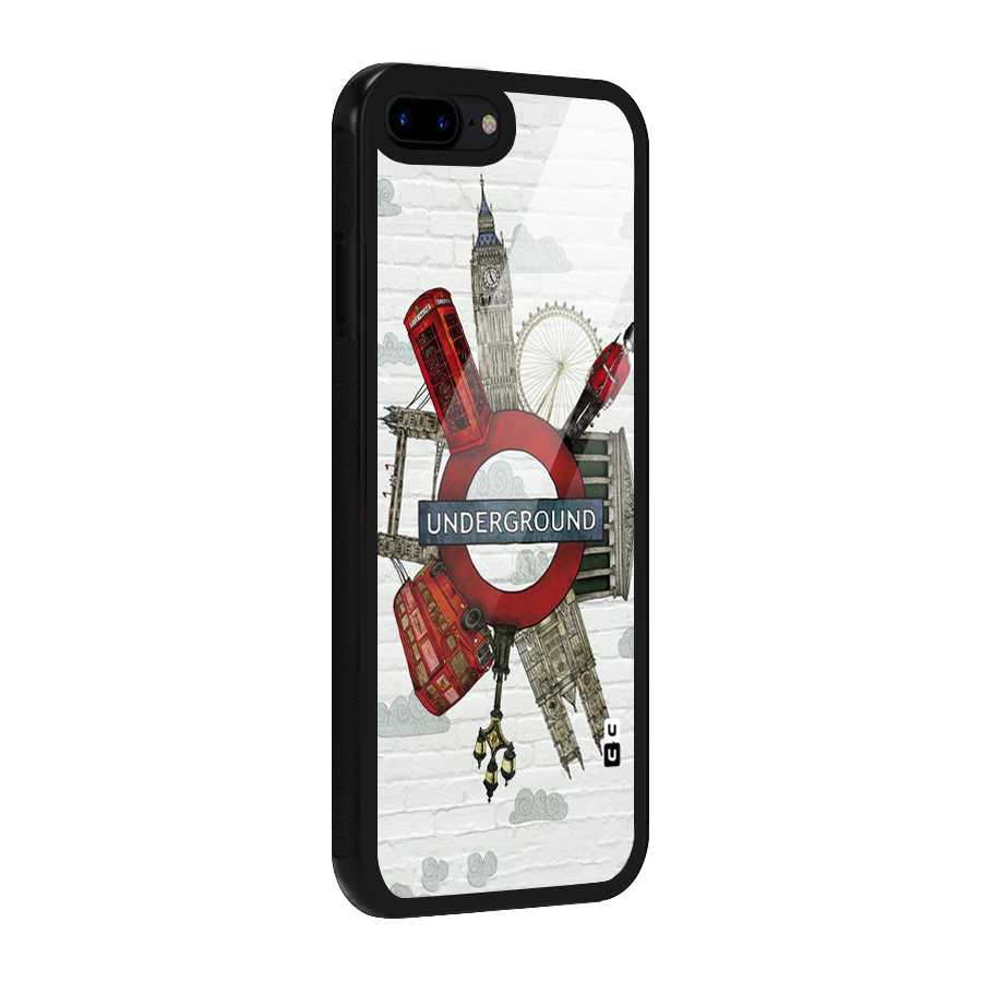 Underground Design Glass Back Case for iPhone 8 Plus