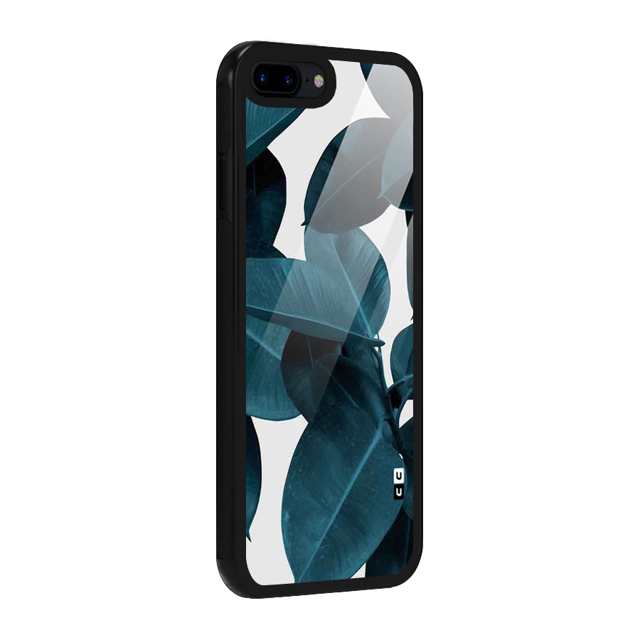 Very Aesthetic Leafs Glass Back Case for iPhone 8 Plus