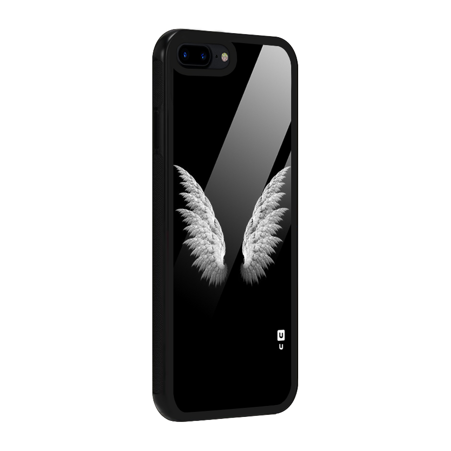 White Wings Glass Back Case for iPhone 8 Plus