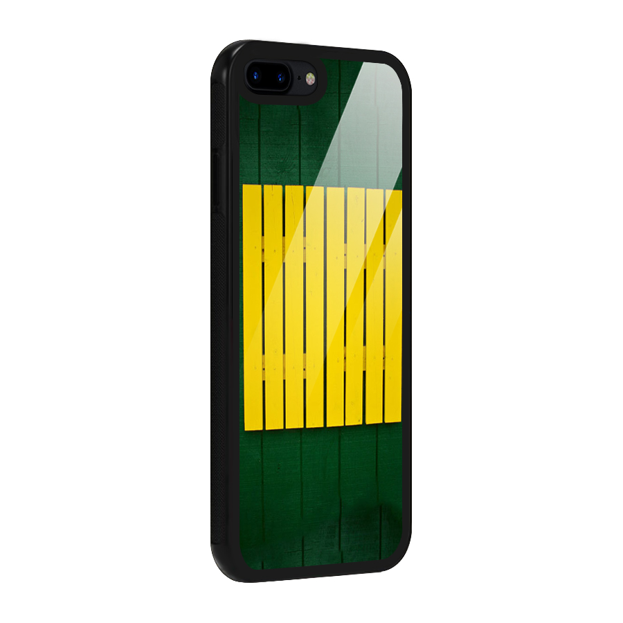 Yellow Fence Glass Back Case for iPhone 8 Plus