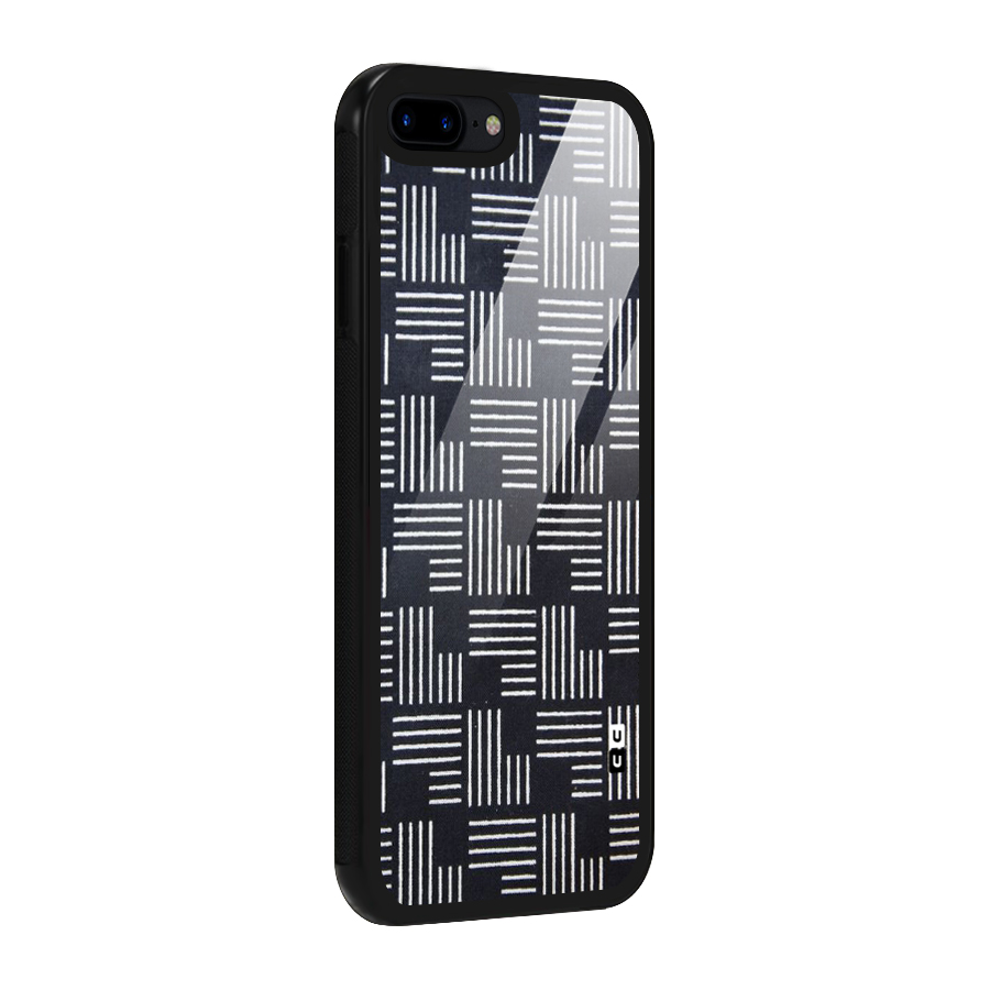 Zig Zag Hierarchy Glass Back Case for iPhone 8 Plus