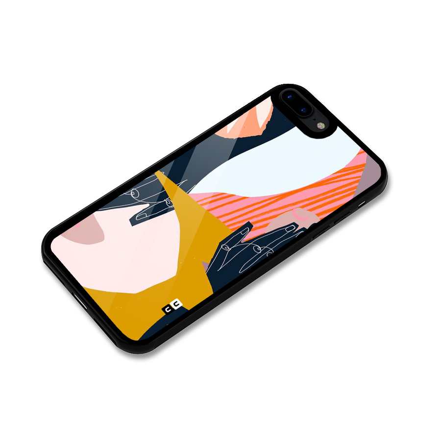 Abstract Hands Glass Back Case for iPhone 8 Plus