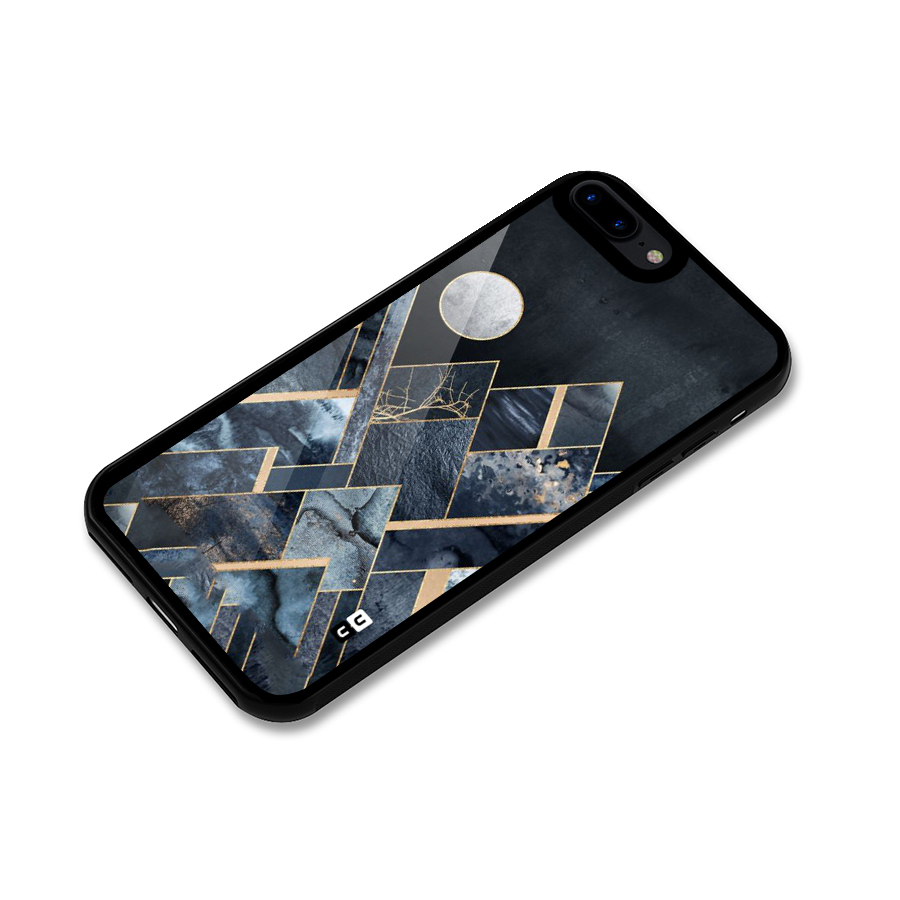 Abstract Scenic Design Glass Back Case for iPhone 8 Plus