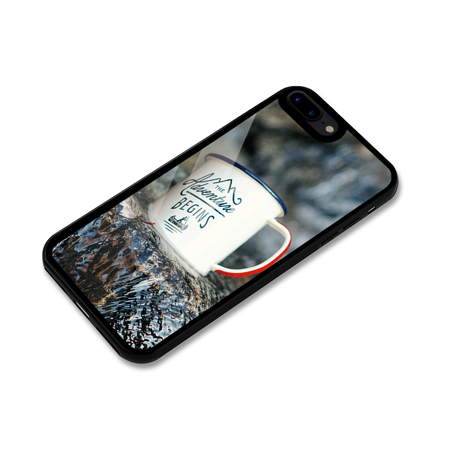 Adventure Begins Glass Back Case for iPhone 8 Plus