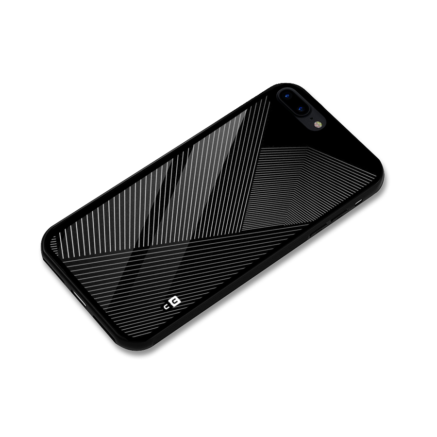 Aesthetic White Stripes Glass Back Case for iPhone 8 Plus