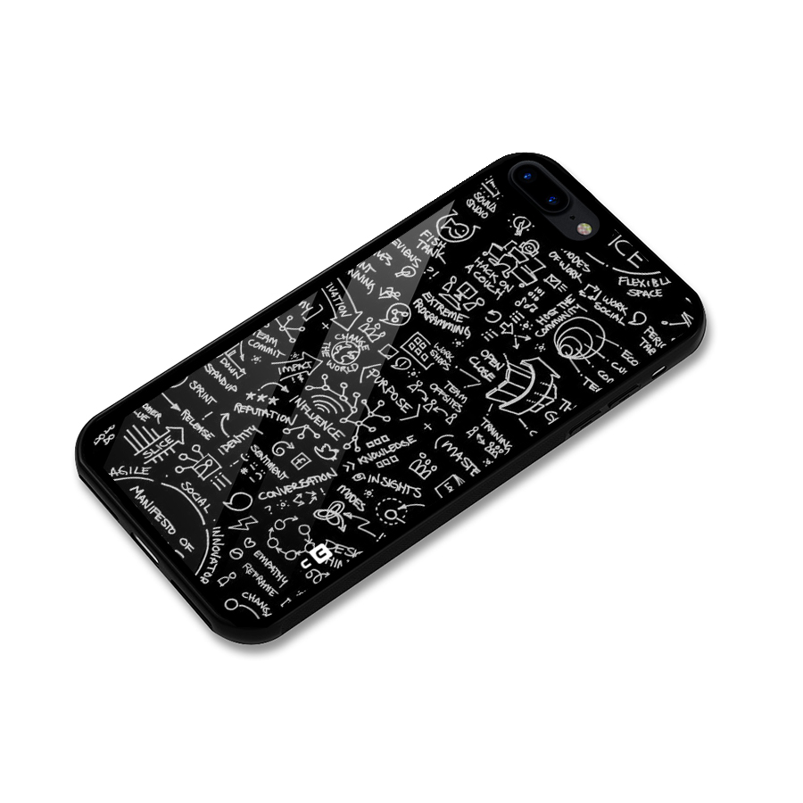 Anatomy Pattern Glass Back Case for iPhone 8 Plus