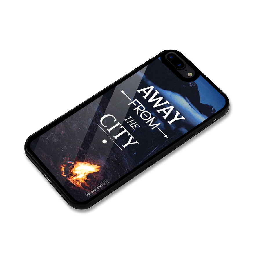 Away From City Glass Back Case for iPhone 8 Plus