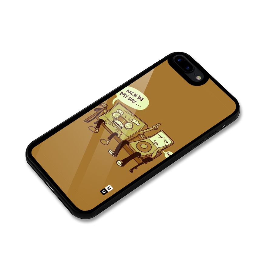 Back In Day Casette Glass Back Case for iPhone 8 Plus