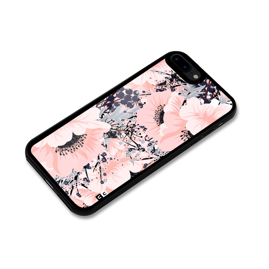 Beautiful Flowers Glass Back Case for iPhone 8 Plus