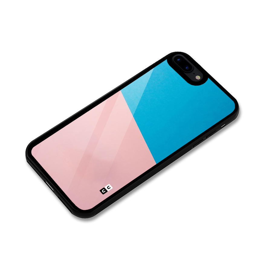 Bicolor Design Glass Back Case for iPhone 8 Plus