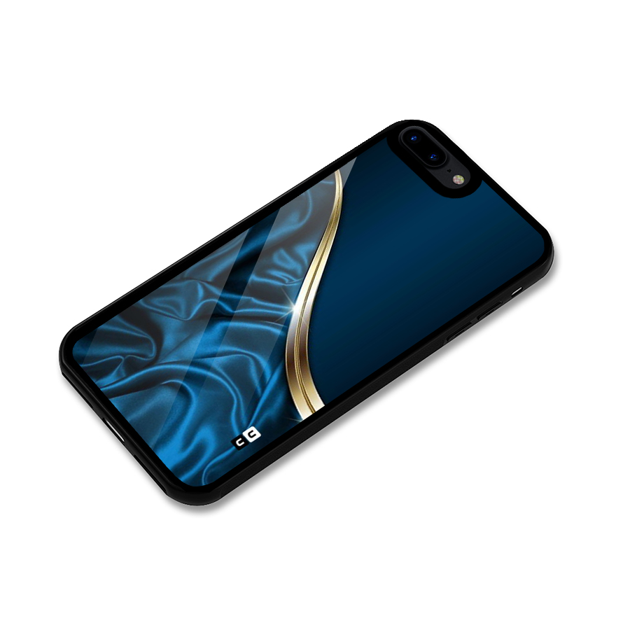 Blue Smooth Flow Glass Back Case for iPhone 8 Plus