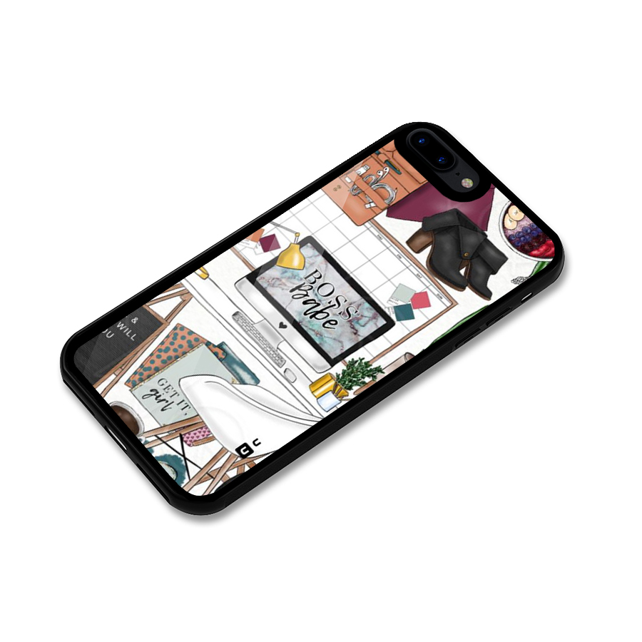Boss Babe Glass Back Case for iPhone 8 Plus