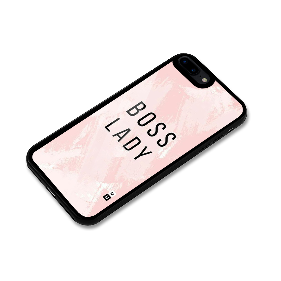 Boss Lady Pink Glass Back Case for iPhone 8 Plus