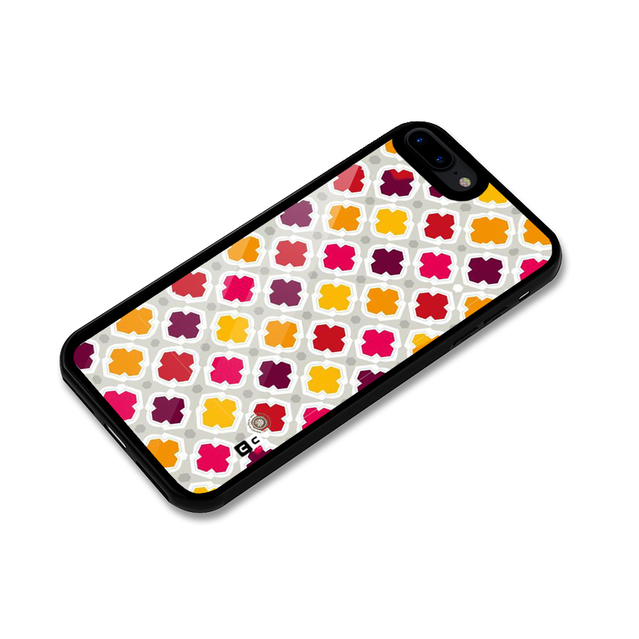 Bright Pattern Glass Back Case for iPhone 8 Plus