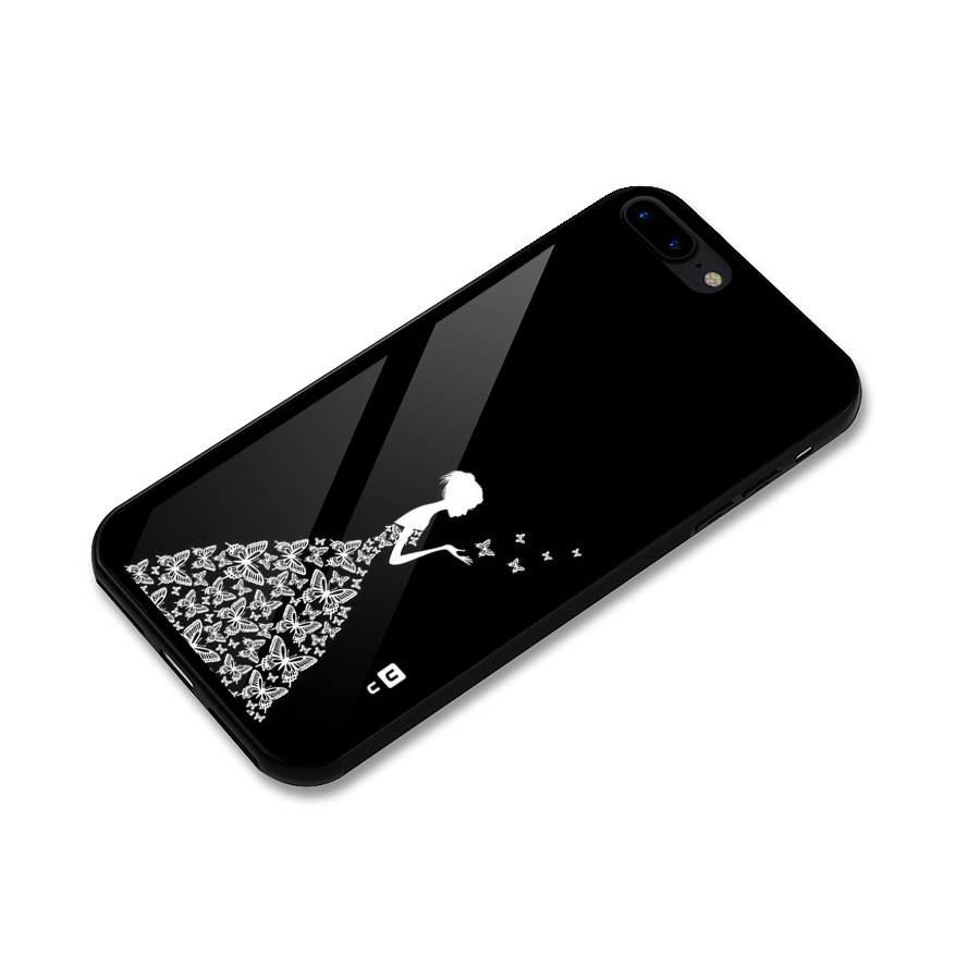 Butterfly Dress Glass Back Case for iPhone 8 Plus