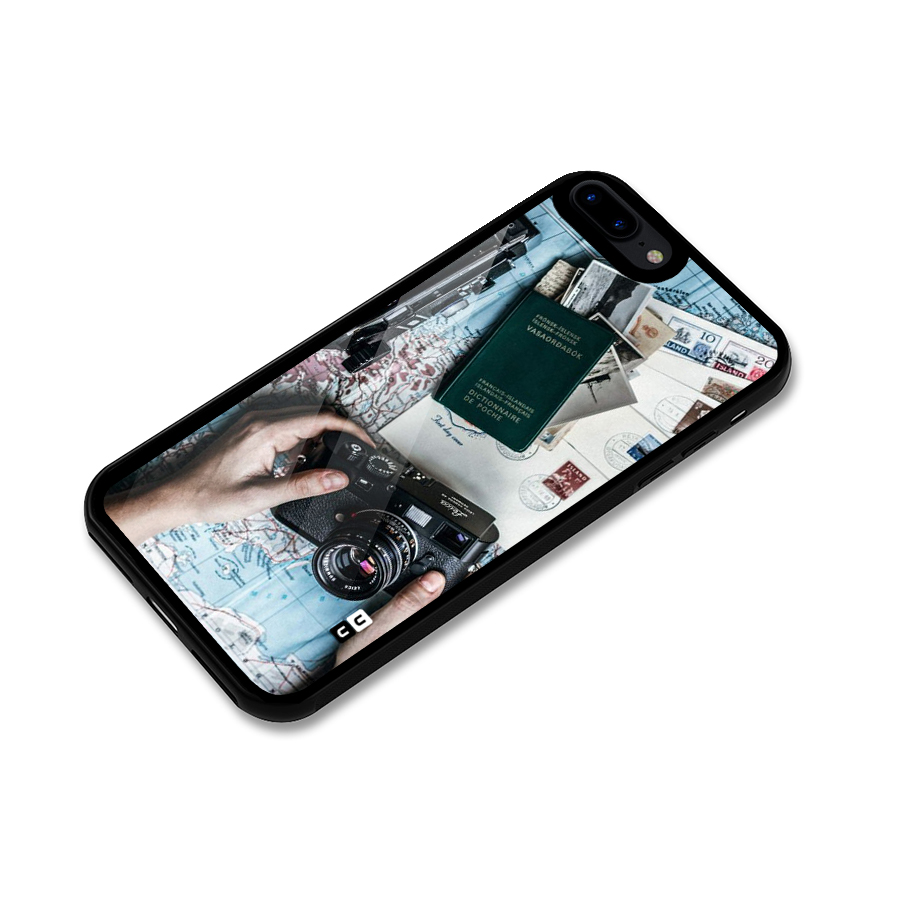 Camera and Postcards Glass Back Case for iPhone 8 Plus