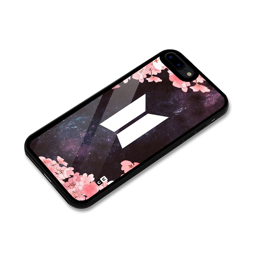 Cherry Blossom Pause Design Glass Back Case for iPhone 8 Plus