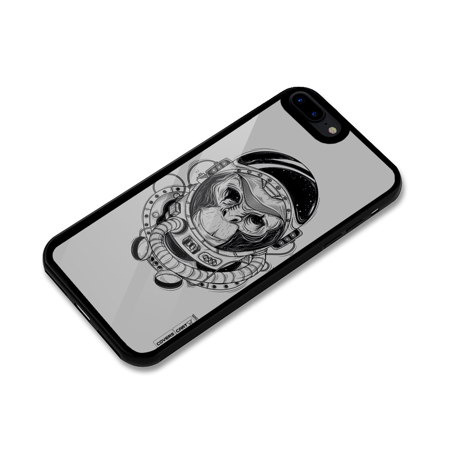 Chimpanzee Astronaut Glass Back Case for iPhone 8 Plus
