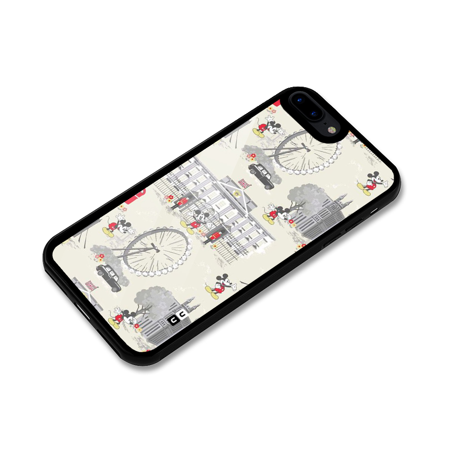 City Tour Pattern Glass Back Case for iPhone 8 Plus