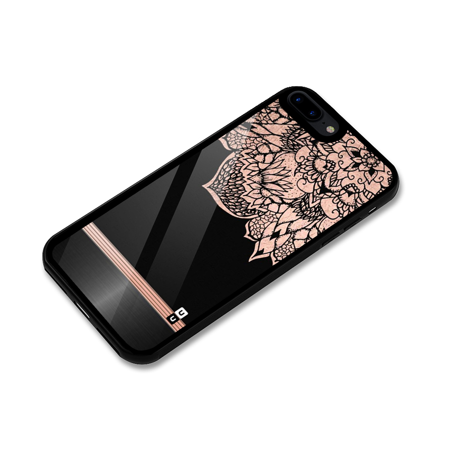 Classic Black Sleak Design Glass Back Case for iPhone 8 Plus