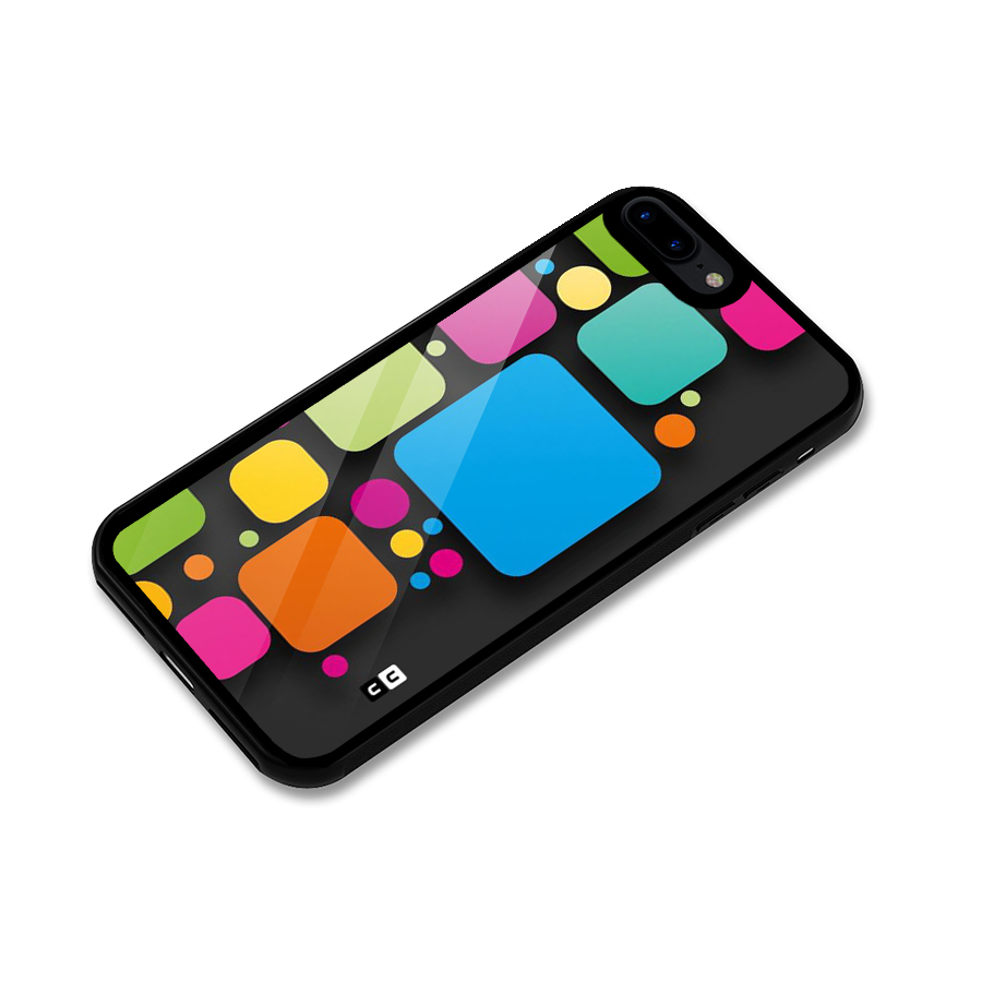 Color Boxes Abstract Glass Back Case for iPhone 8 Plus