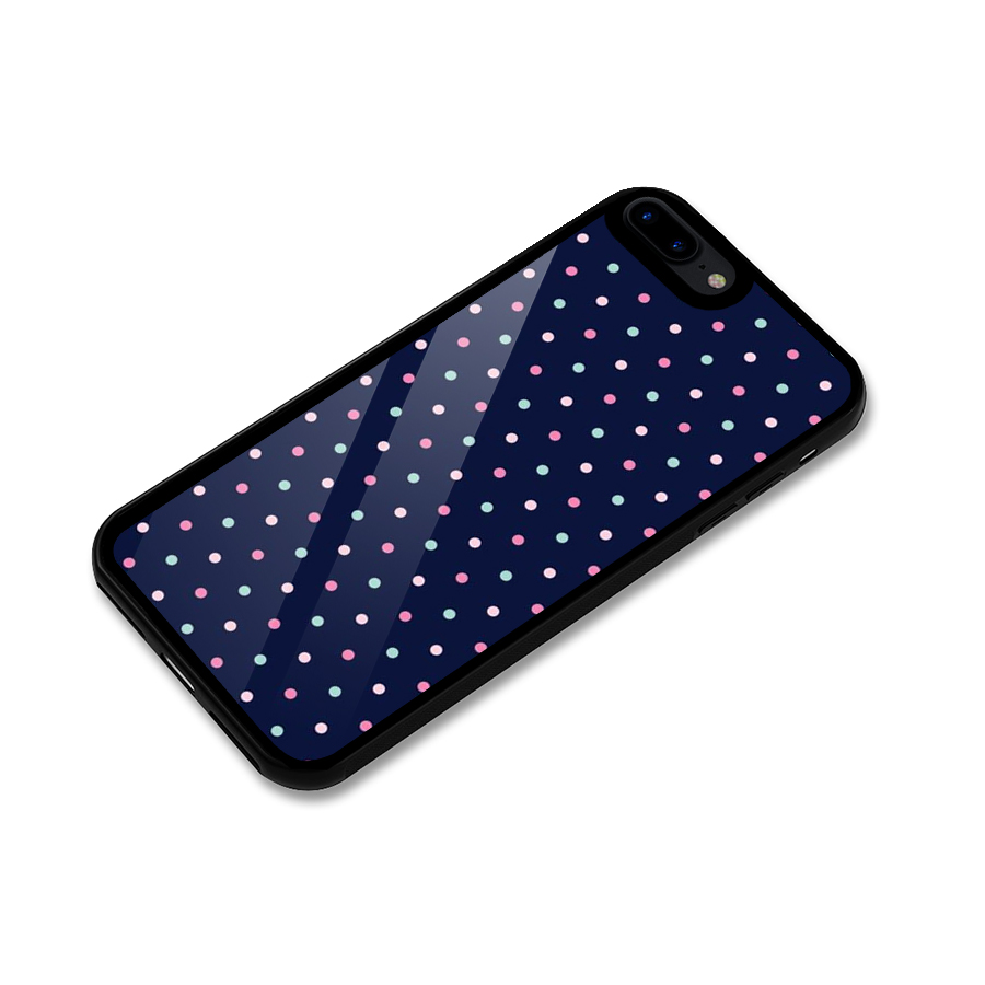 Colorful Dots Pattern Glass Back Case for iPhone 8 Plus