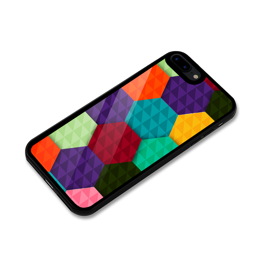 Colourful Abstract Glass Back Case for iPhone 8 Plus