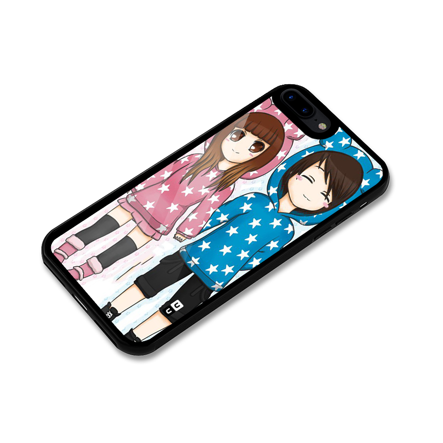 Couple In Stars Glass Back Case for iPhone 8 Plus